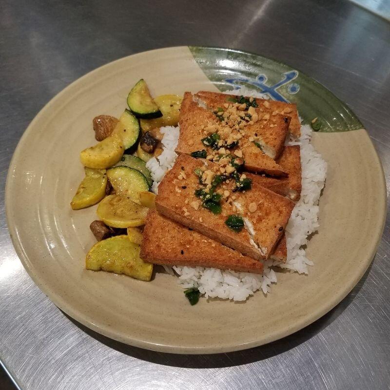 Vegan Tofu Rice Platter